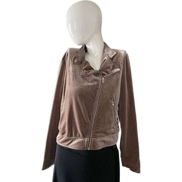 Mustard Seed Bronze Velvet Bomber Jacket - Picture 2 of 5